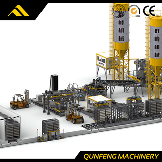 Полностью автоматический завод по производству блоков с сушильной стойкой